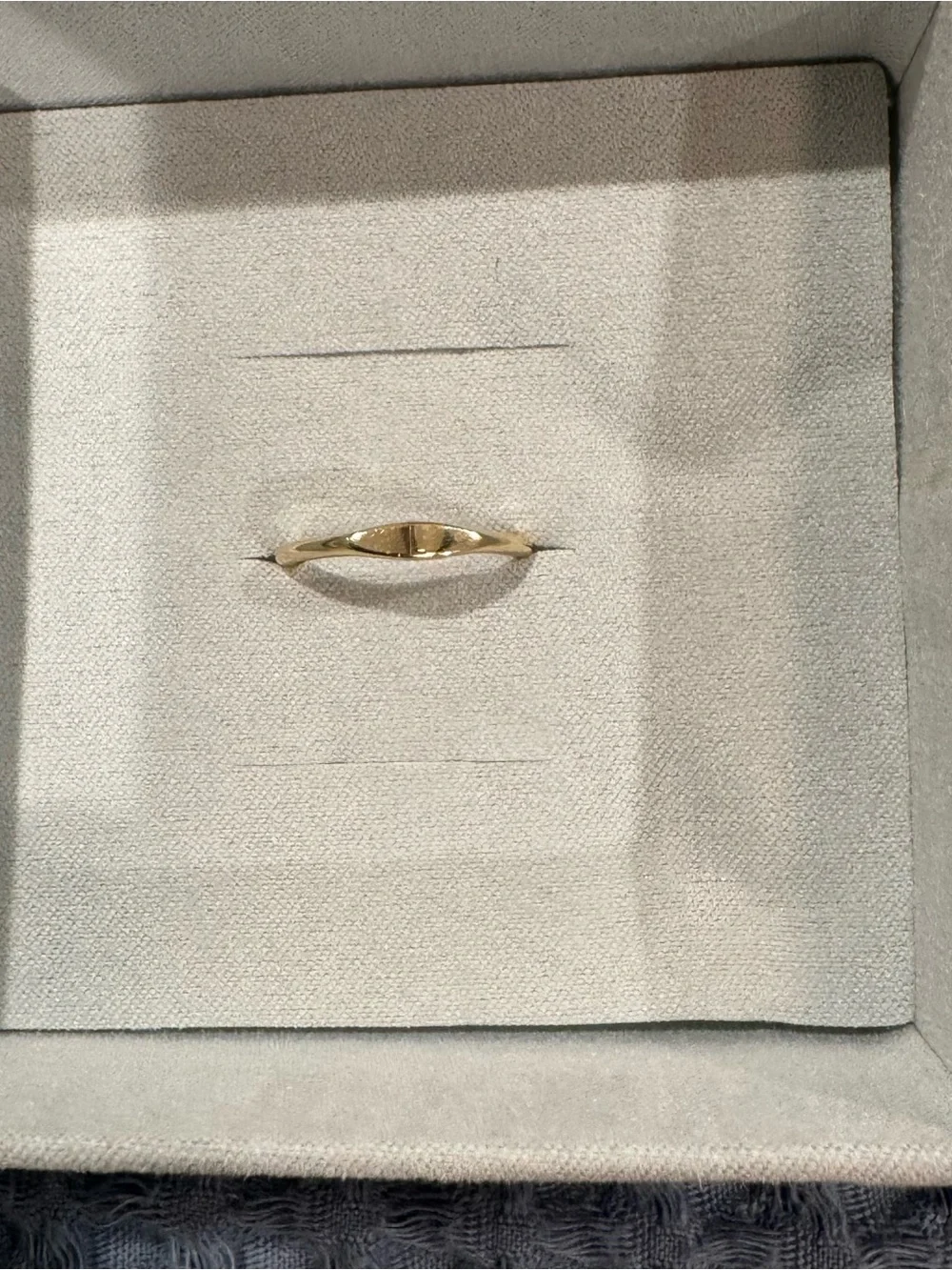 Baby Gold 14K Yellow Gold Initial Wire Stacking Band